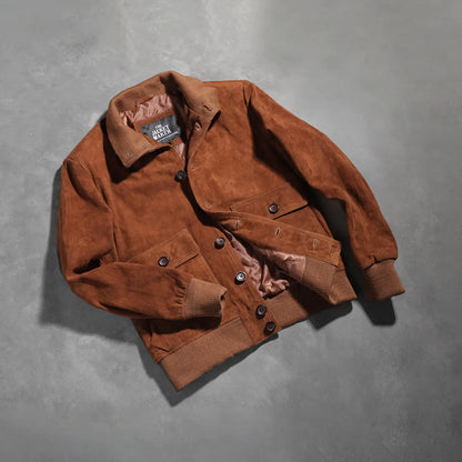 Eaton Brown Suede Bomber Jacket