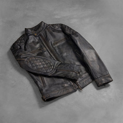 Gatsby Distressed Brown Leather Jacket