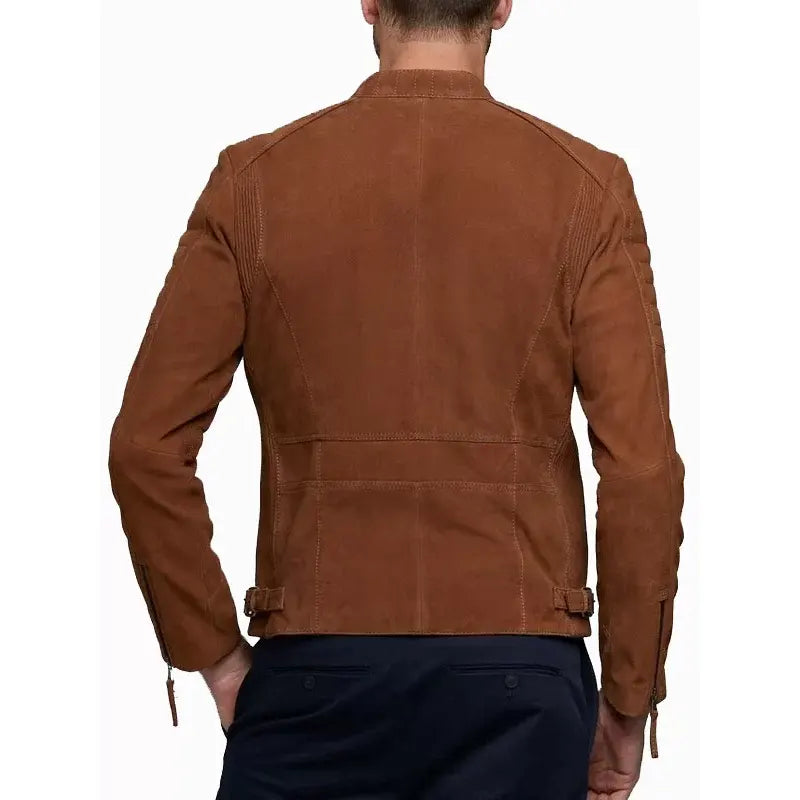 Men’s Express Genuine Suede Biker Leather Jacket