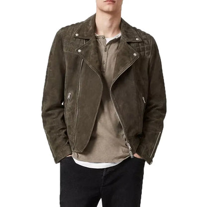 Men’s Suede Leather Motorcycle Jacket