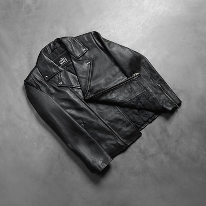 Noah Black Leather Biker Jacket