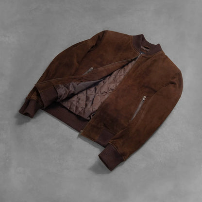 Shane Mocha Suede Bomber Jacket