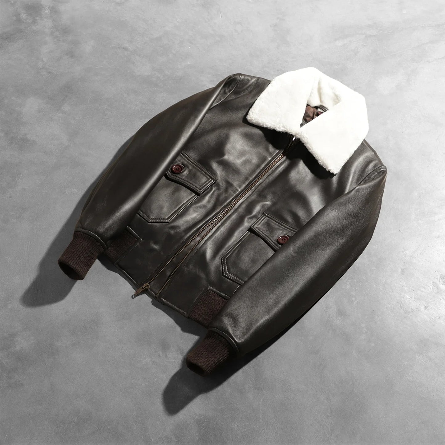 Stella G-1 Brown Leather Bomber Jacket