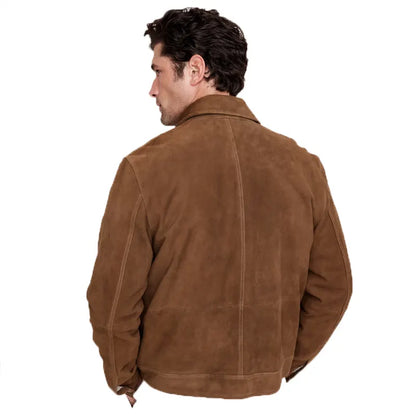 Suede Trucker Jacket For Mens