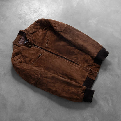 Sven Mocha Suede Bomber Jacket